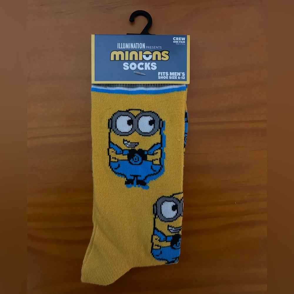 Minions socks - men’s size 6-12 NWT